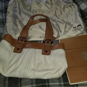Coach bag with matching wallet